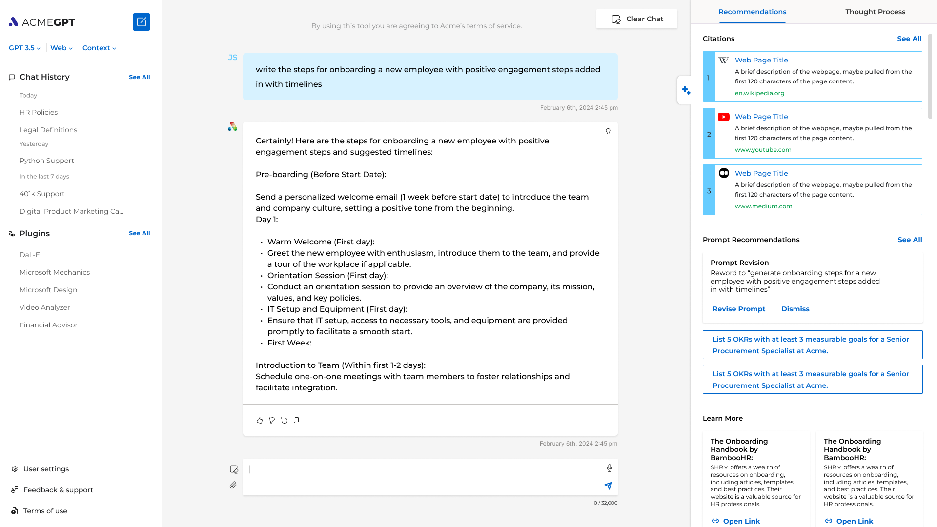 Core desktop layout with dynamic context pane in light mode