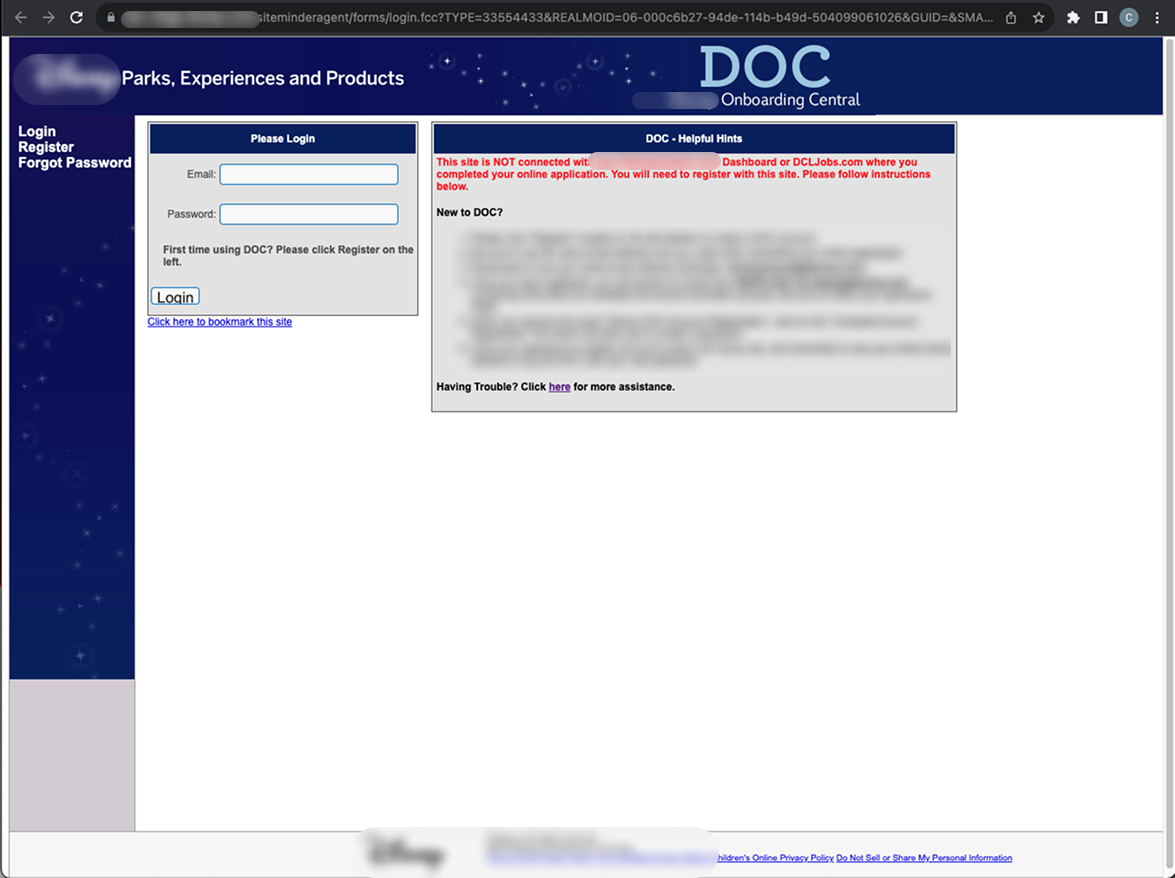 Legacy system home screen