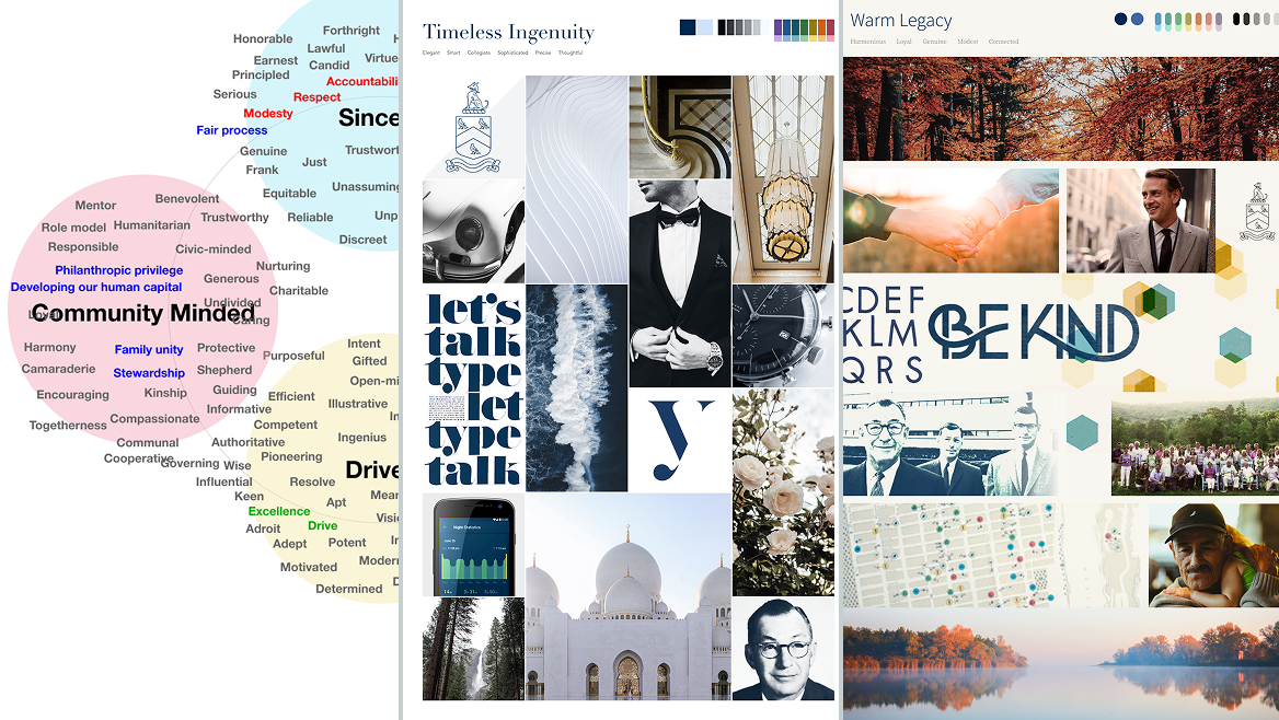 Mood boards and visual direction for client portal