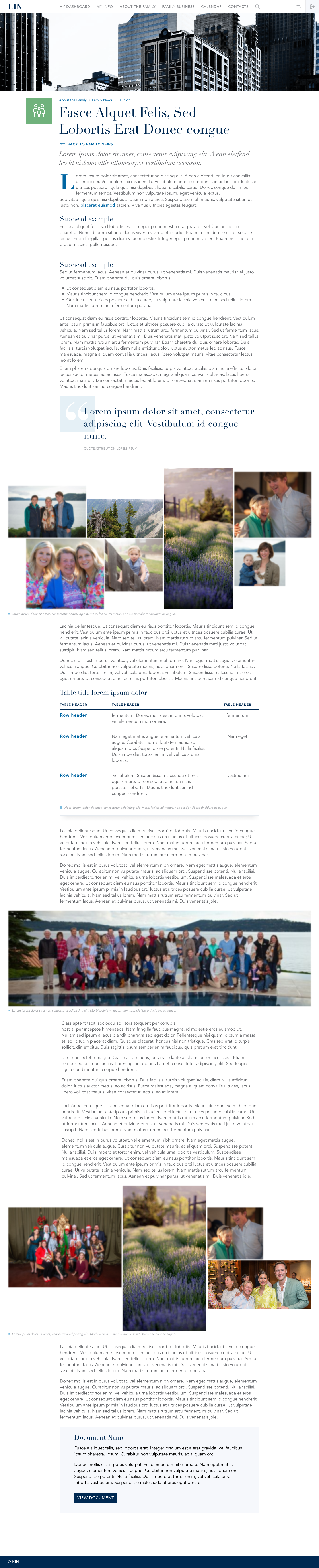 Family news article on desktop